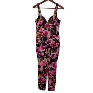 Anthropologie Floral Sweetheart Sleeveless Jumpsuit Bodycon XS Boho Feminine